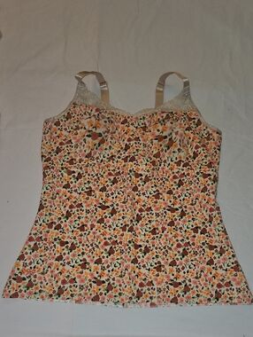 Ruby Ribbon Multicolor Floral Lace-Trim Cami